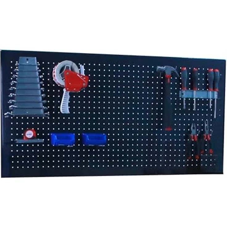Simon Rack Simonwork Werkzeugwand, Organizer für Werkzeuge mit 8 Haken, 900 x 400 mm, anthrazit, europäische Stahlqualität