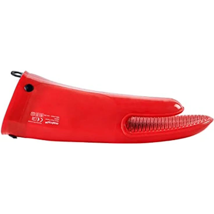 Mastrad Silikonhandschuh mit Baumwollfutter, Grillhandschuh, Kochhandschuh, Silikon, Baumwolle, Mohnrot, F82315 – Bild 5