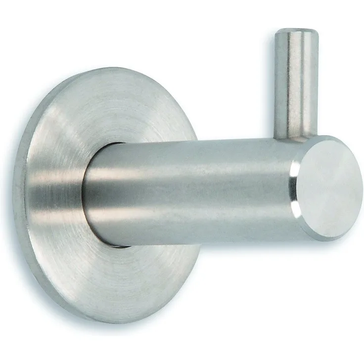ELC Möbelbeschlag Format Haken "Cupid", Edelstahl Einfachhaken, rund, seidengeschliffen, Einlasstiefe 11 mm, Durchmesser 50 mm