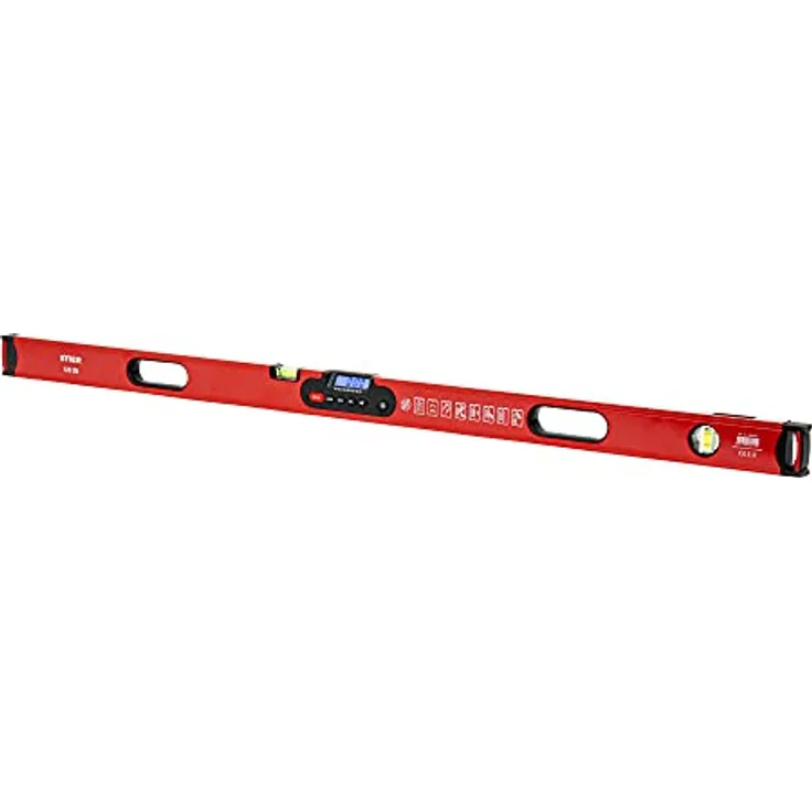 STIER Digitale Wasserwaage, SDW-1200 LCD-Display, ±0,2°, 120 cm, vertikal & horizontal einsetzbar, HOLD-Funktion