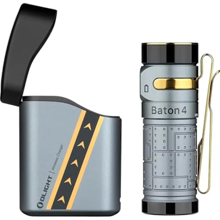 OLIGHT Baton 4 Kit, aufladbare Taschenlampe mit dimmbarem Ladecase, 1300 Lumen, 190 Tage Laufzeit, 170m Leuchtweite, IPX8 wasserdicht – Bild 1