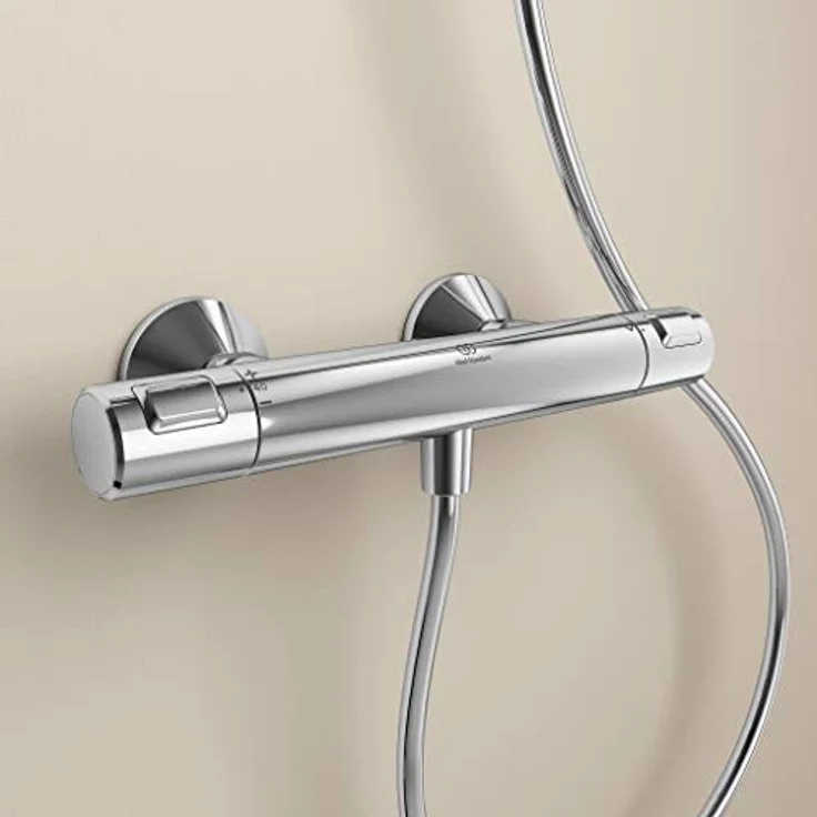 Ideal Standard Brausethermostat Ceratherm T25, Aufputz mit Ausladung 80mm, Chrom A7201AA – Bild 2