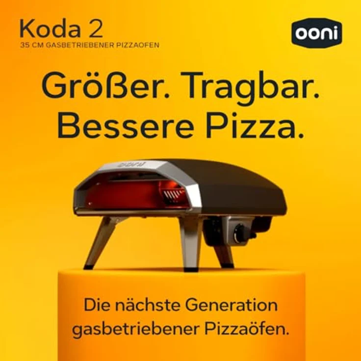 Ooni Koda 2, Gas Pizzaofen mit G2 Gasbrennersystem™, 14 Zoll Backfläche, digitale Temperaturkontrolle – Bild 4