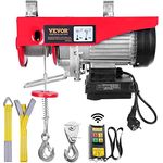 VEVOR elektrische Seilwinde 400kg bis 800kg Hubhöhe 12m Seilzug Motorwinde 1450W Kupfermotor Flaschenzug 10m/min Hubgeschwindigkeit Hebezug mit kabelloser Fernbedienung Seilhebezug Kettenzug