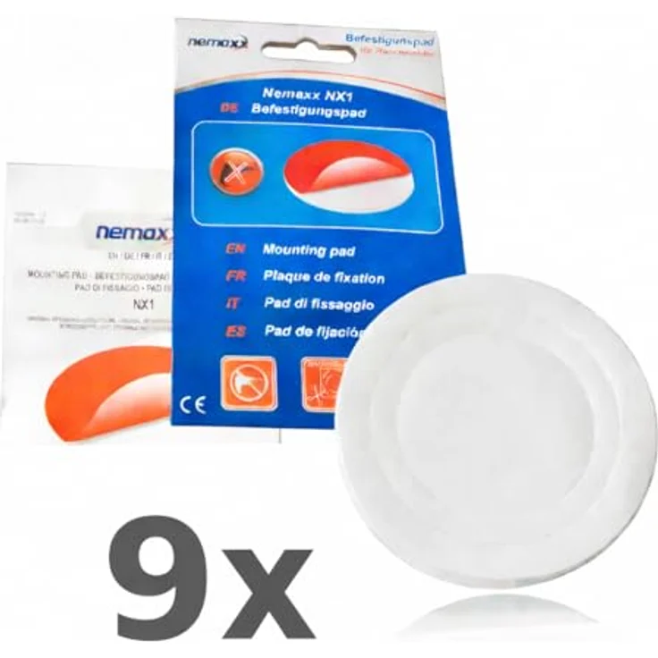 NEMAXX NX1 QuickFix Befestigungspad Ø 80 mm für Rauchmelder, Montage ohne Bohren an Decke/Wand – Bild 2
