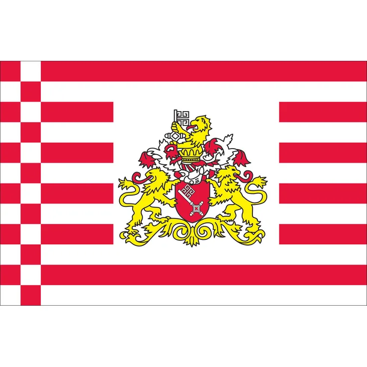 Flagge Bremer Senat 110 g/m² ca. 20 x 30 cm