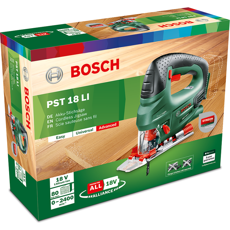 Bosch Akku Stichsäge PST 18 LI (ohne Akku, 18 Volt System, im Karton) max. Schnitttiefe (Holz) 80 mm – Bild 5