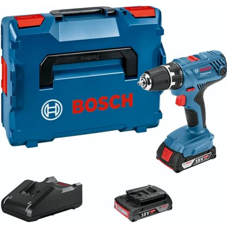 Bosch Professional 18 V System Akku-Bohrschrauber GSR 18V-21 max. Drehmoment: 55 Nm, 2x 2,0 Ah Akku, Ladegerät GAL 18 V-20, in L-Boxx – Bild 1