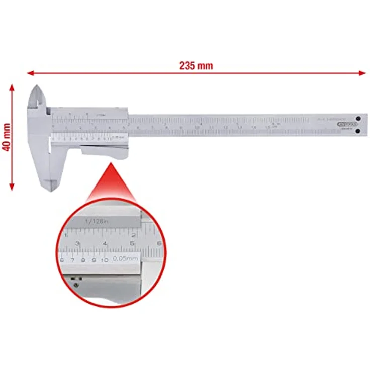 KS Tools 300.0510 Taschen-Messschieber 0-150mm, 235mm – Bild 2