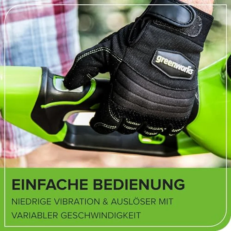 Greenworks Tools Akku-Hochentaster u. Teleskop Heckenschere 2in1 G40PSH (Li-Ion 40 V 51cm-20cm Schwertlänge 18 mm Schnittstärke 240 cm Teleskopstange ohne Akku und Ladegerät) – Bild 9