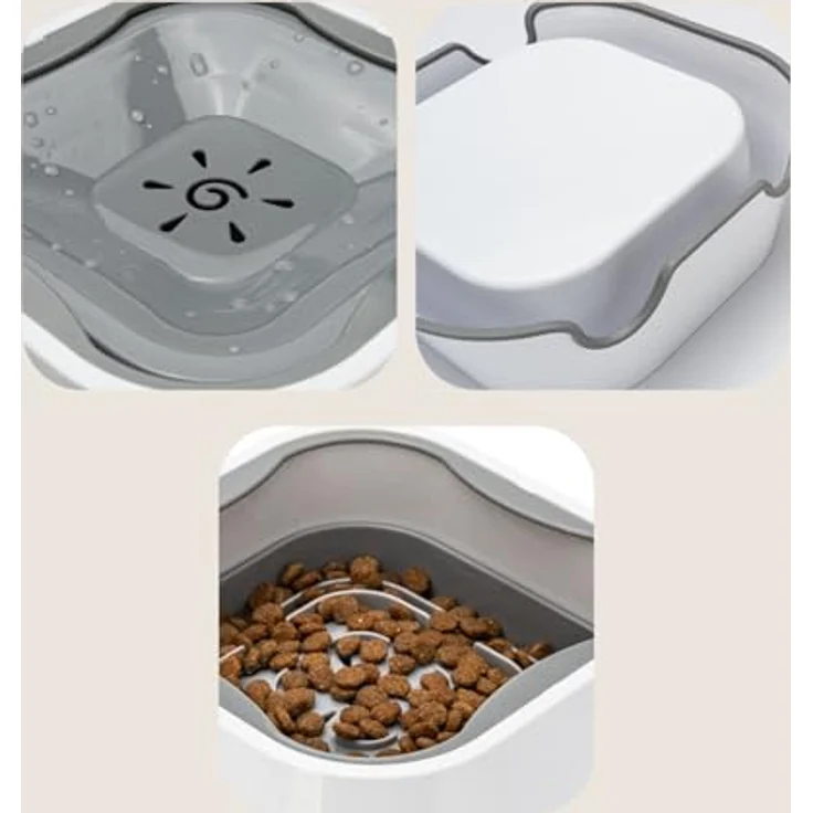 lionto Wassernapf für Hunde & Katzen auslaufsicherer Hundenapf Trinknapf für Haustiere Anti Schlabber Napf rutschfest, 1 Liter – Bild 4