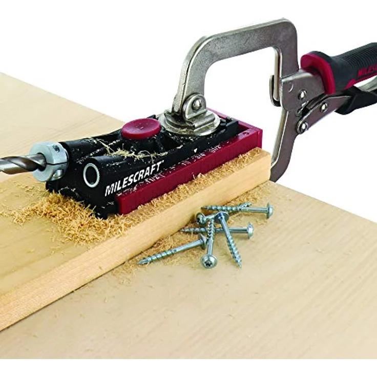 Milescraft 1331 Pocket Jig 200 ST – Komplettes Taschenloch/Pockethole Jig Kit-System, Holzverbindungen bohren, einfach zu bedienende Bohrhilfe – Bild 3