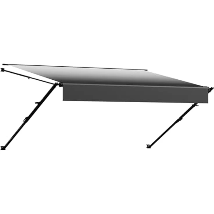 VEVOR einziehbare Wohnmobil-Markise, 248,64 cm, wasserdicht, mit Aluminiumrahmen und schwarzem Farbverlaufsstoff – Bild 1
