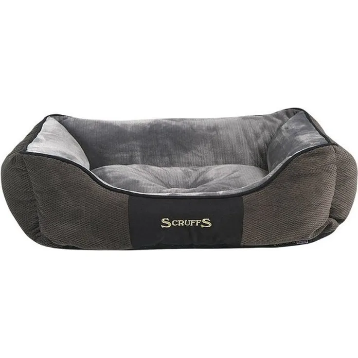 Scruffs Tierbett SCRUFFS® Chester Box Bett - Graphit, Gemütlicher Schlafplatz für Haustiere in stilvollem Design