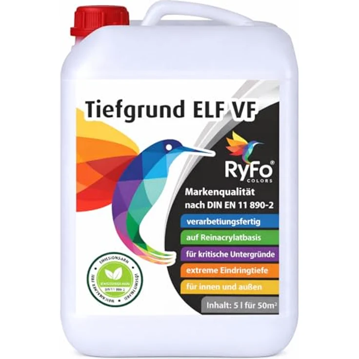 RyFo Colors Tiefgrund ELF verarbeitungsfertig 5l - Premium Reinacrylat Tiefengrund für innen und außen – Bild 2