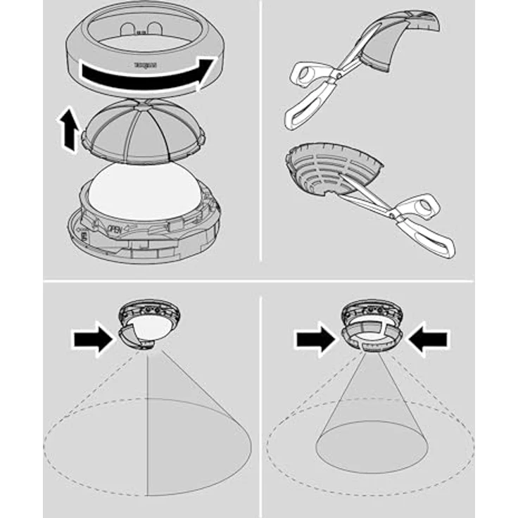 Steinel Bewegungsmelder is 2360-3 ECO Schwarz, 360° Präsenzmelder für max. 500 W LED, Außen und Innen geeignet – Bild 4