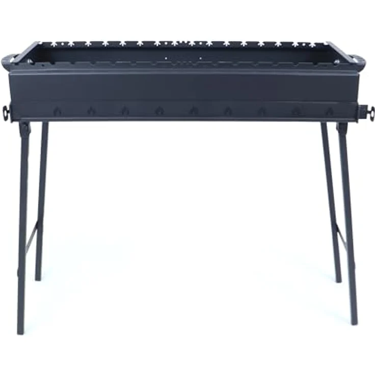 Davr Metall Mangal Grillmeister, klappbar, 2 mm Stahl, 90 cm, Schwarz – Bild 7