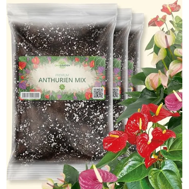 OraGarden Anthurien Erde Blumenerde für Anthurium Premium Qualität (9L)