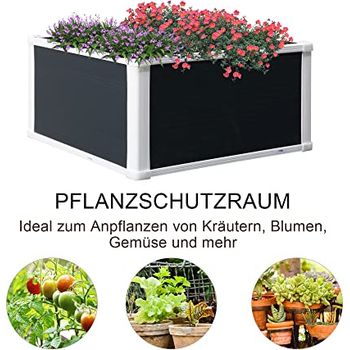Outsunny Hochbeet Blumenkasten Pflanzkasten mit Drainagefunktion