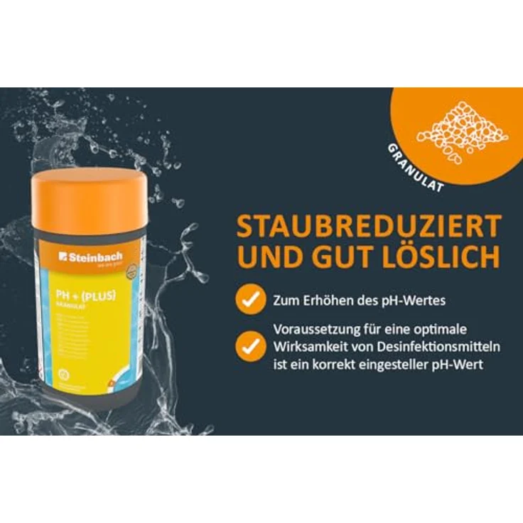 Steinbach Poolchemie pH plus Granulat, 1 kg, pH-Regulierung, 0753201TD08 – Bild 5