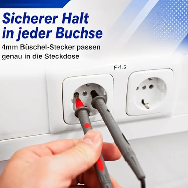 PeakTech Multimeter PeakTech TKS-4: 4mm Sicherheitsprüfleitungen mit Federkontakt, (1 St) – Bild 5