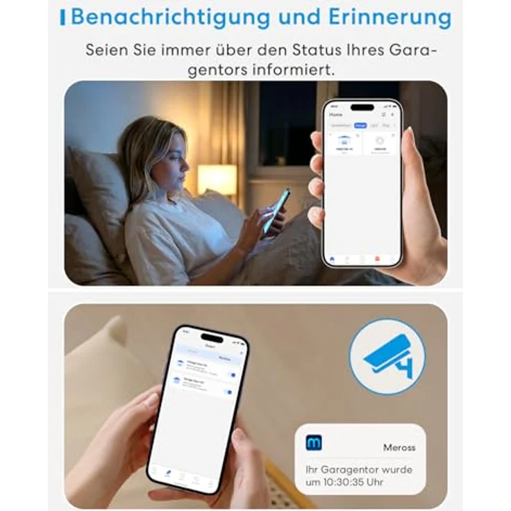 Meross Smart Garagentoröffner, universeller WLAN-Garagentoröffner mit Alexa, Google, SmartThings, Sprachsteuerung, Auto-Close, Benachrichtigungen und Timer – Bild 3