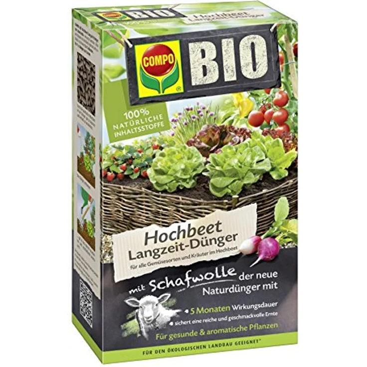 Compo BIO Hochbeet Langzeit-Dünger mit Schafwolle 750 g – Bild 2