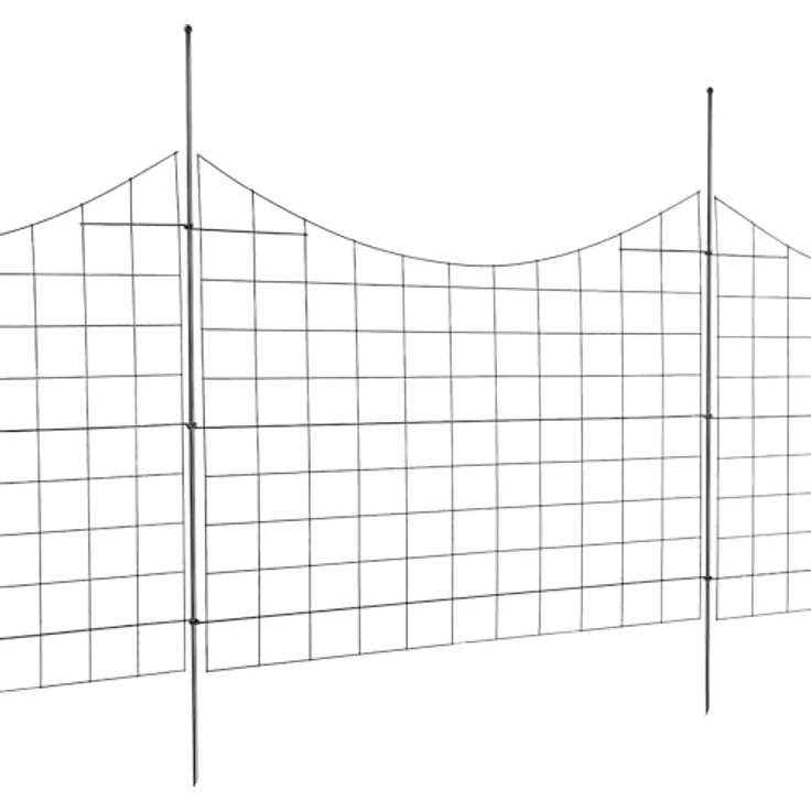VEVOR 5er-Set Dekorativer Gartenzaun, 75x93cm Metallzaun aus Kohlenstoffstahl, Schwarz, inkl. Befestigungsmaterial, langlebig und einfach zu installieren – Bild 10
