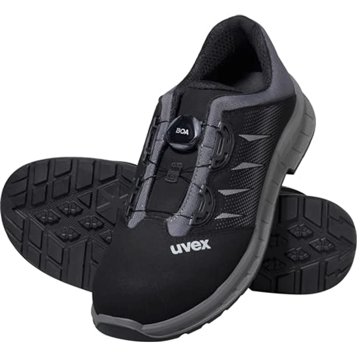 Uvex 2 Trend S3 BOA Fit System Sicherheitsschuh, rutschfeste Sohle und atmungsaktives Material, schwarz – Bild 2