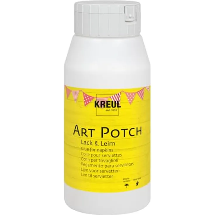 KREUL ART POTCH Servietten-Kleber, 750 ml, ideal für kreative Bastelprojekte