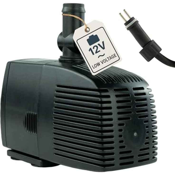 KERRY Ersatzpumpe ohne Trafo 1500 L/H | 12V AC | 25W | 8m Kabel | 2,5m Förderhöhe | Teichpumpe | Aquariumpumpe | Wasserspielpumpe | Brunnenpumpe | Springbrunnen-Pumpe – Bild 2