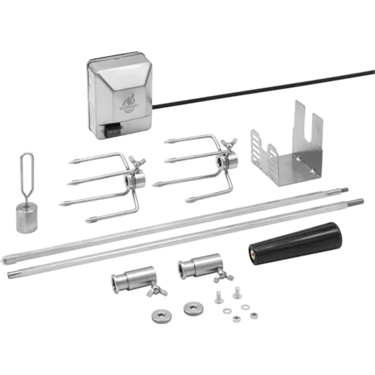 Feuergott Gasgrill Hektor 4B-S, 4-Brenner mit Sear-Brenner, Gusseisen-Grillrost, Heckbrenner, Seitenkocher, Drehspieß und Abdeckhaube für Garten und Terrasse – Bild 5