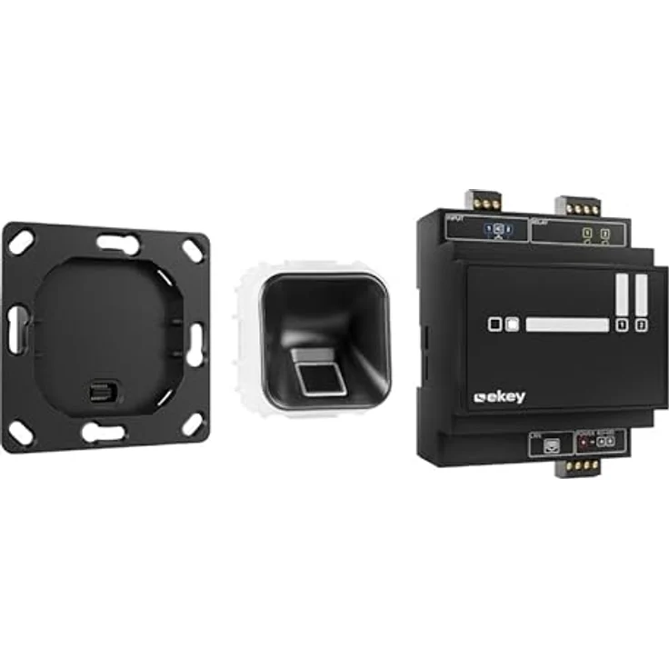 EKEY 203752 xLine Fingerprintset, Biometrische Zutrittslösung für Unterputzmontage, ohne Rahmen, Schwarz – Bild 2