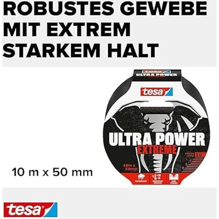 tesa Reparaturband ULTRA POWER EXTREME, 50 mm x 10,0 m – Bild 4