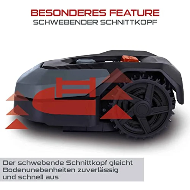 Scheppach Practixx Mähroboter PX-RRM-600Wi, App-gesteuert, bis zu 600 qm², 18 cm Schnittbreite, 20-60 mm Schnitthöhe, Regensensor, Kantenmähen, Wifi & BT – Bild 6