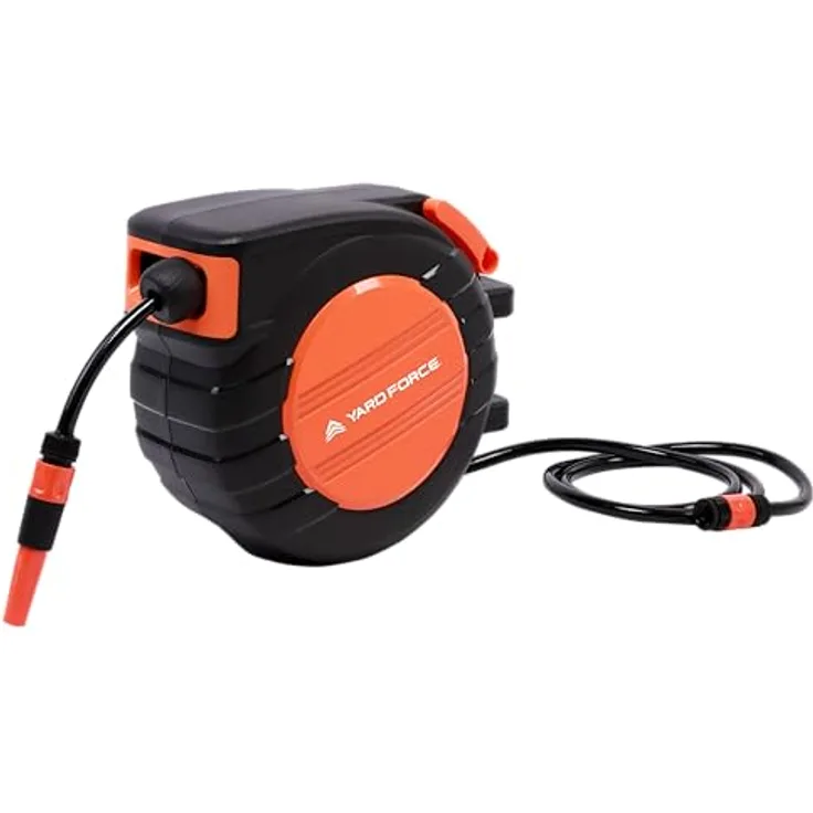 Yardforce Schlauchaufroller HW HR20A, mit automatischem Schlauchrückzug und robustem Kunststoffgehäuse