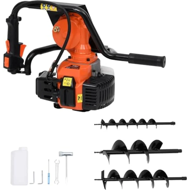 vidaXL Erdbohrer Orange – Bild 7
