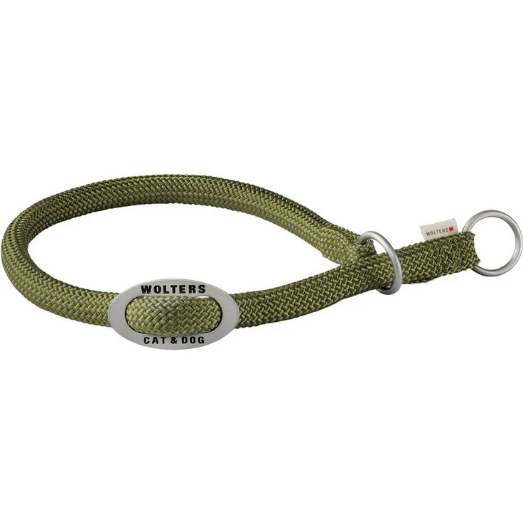 Wolters Hunde-Halsband Schlupfhalsband K2 olive, Nylonmaterial in Flechtstruktur, leichtes An- und Ausziehen
