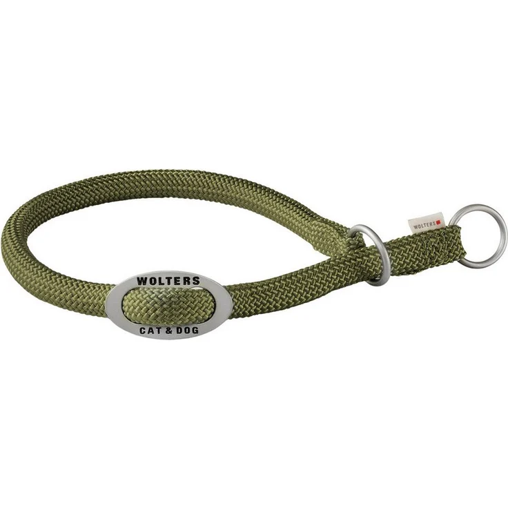 Wolters Hunde-Halsband Schlupfhalsband K2 olive, Nylonmaterial in Flechtstruktur, leichtes An- und Ausziehen – Bild 1