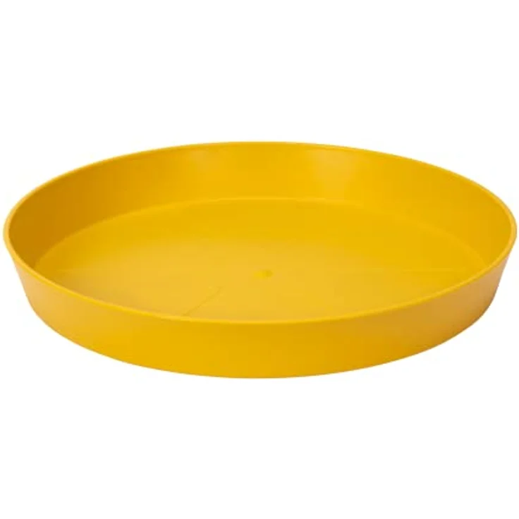 Elho Loft Urban Untersetzer Rund 17 - Untersetzer für Außen & Zubehör - Ø 17.3 x H 2.4 cm - Gelb/Ocker – Bild 2