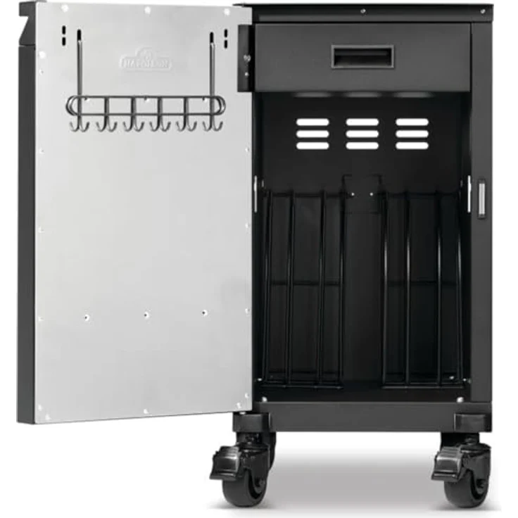 Napoleon Prestige 500 Phantom Seitenschrank 2er Set, mattschwarz, mit versteckter Schublade und 4 Rollen – Bild 4