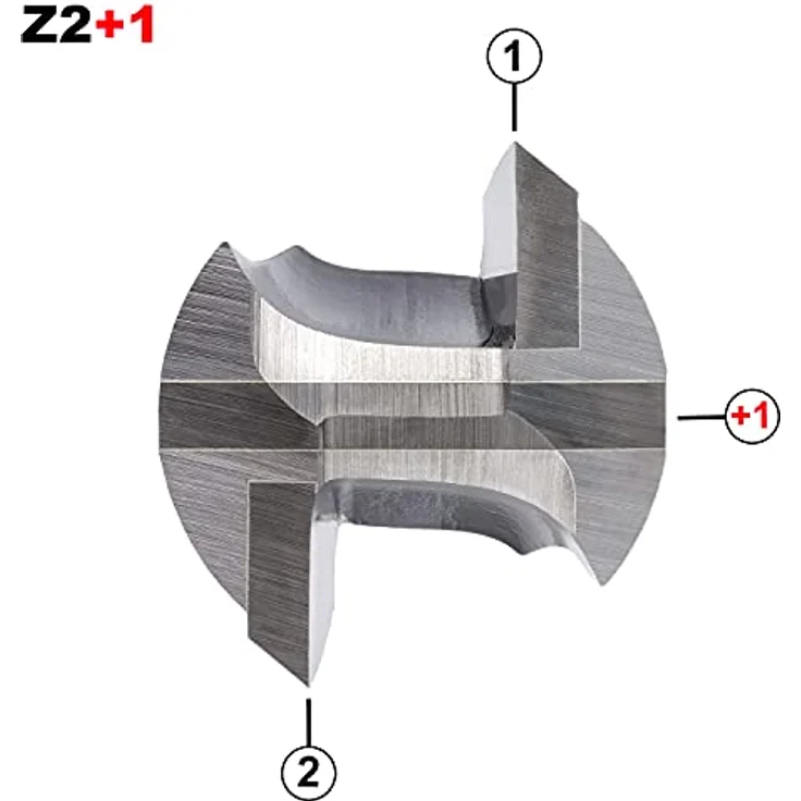 ENT 11116 Nutfräser HW, Schaft (S) 12 mm, Durchmesser (D) 12 mm, NL 50 mm, SL 40 mm, GL 94 mm, mit HW Grundschneide – Bild 3