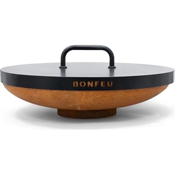 BonFeu Deckel für Feuerschale, Schwarz Stahl, perfekte Passform Ø100 cm, langlebiges Material, einfacher Griff, stilvolles Design – Bild 5
