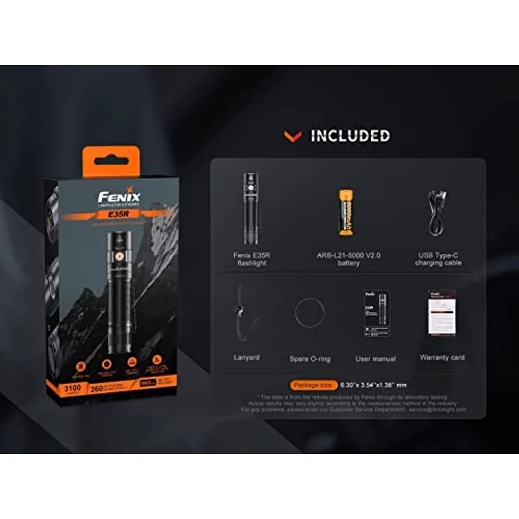 FENIX E35R wiederaufladbare 3100 Lumen Taschenlampe mit magnetischem Schwanz – Bild 4