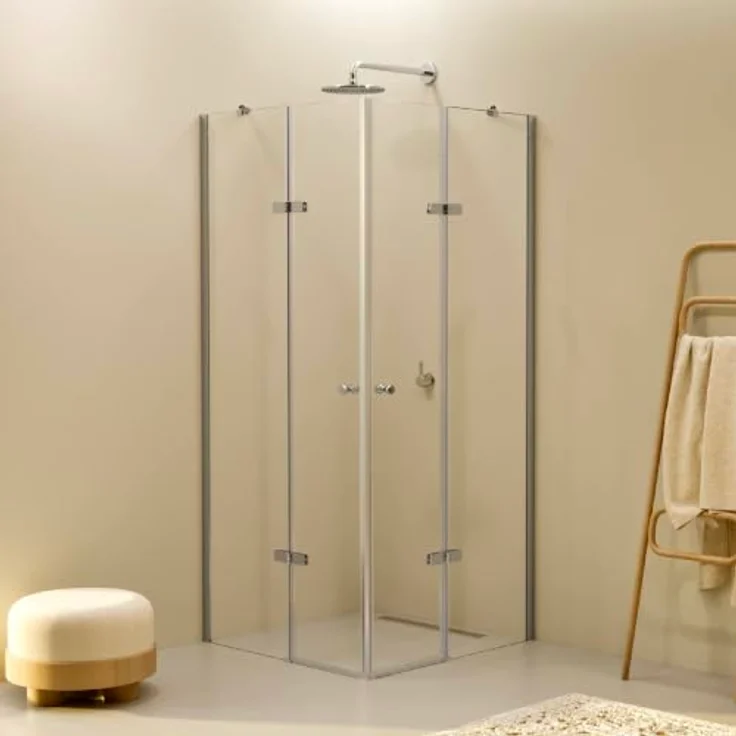 i-flair Eck-Duschkabine DK19, 75x85x180 cm, 6 mm Sicherheitsglas mit Nanobeschichtung und verchromten Türgriffen – Bild 9
