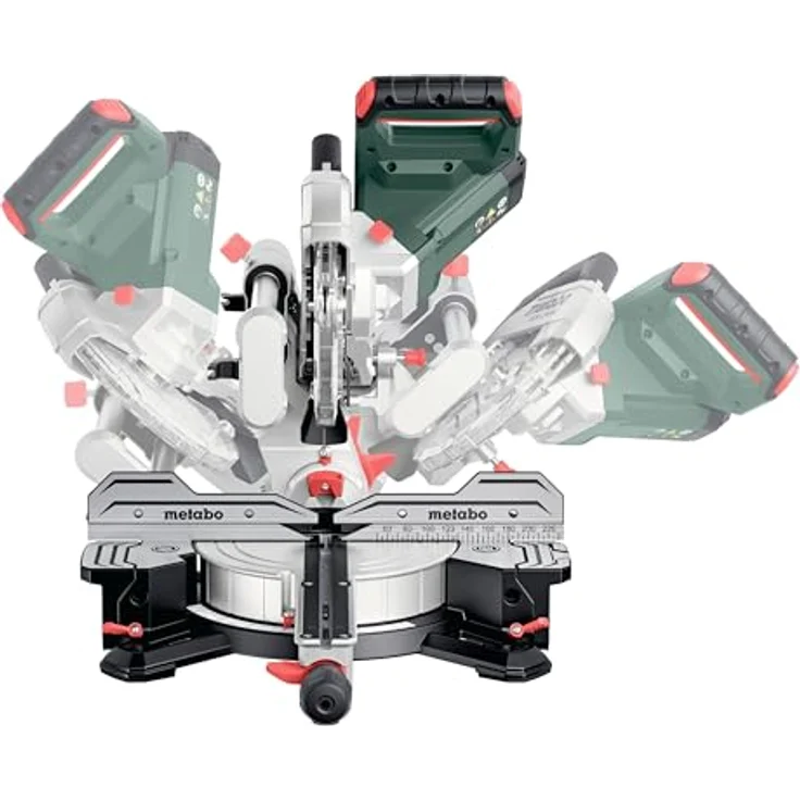 Metabo Kappsäge KGSV 254 MC, variable Drehzahl, beidseitige Sägekopfneigung, integrierte Spanabsaugung, inkl. Sägeblatt und Zubehör – Bild 8