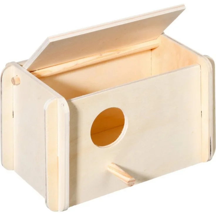 Karlie Nistkasten Nistkasten, Vogelhaus mit Mulde und Sitzstange, natur-ton