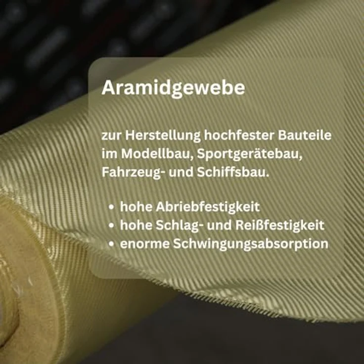 DD Composite DD Composite 375g GFK Epoxidharz + 1m² Aramidgewebe 170g/m² Köper, lösemittelfrei, hohe Chemikalienbeständigkeit, geeignet für Modellbau und Boots- und Schiffsbau – Bild 3