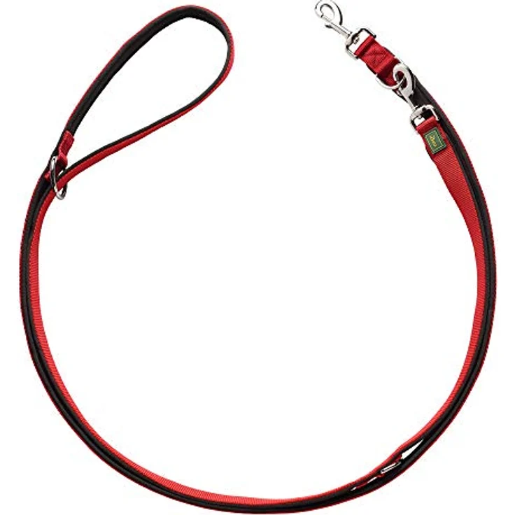 Hunter Hunde-Leine verstellbar Neopren rot-schwarz 15-300 – Bild 3