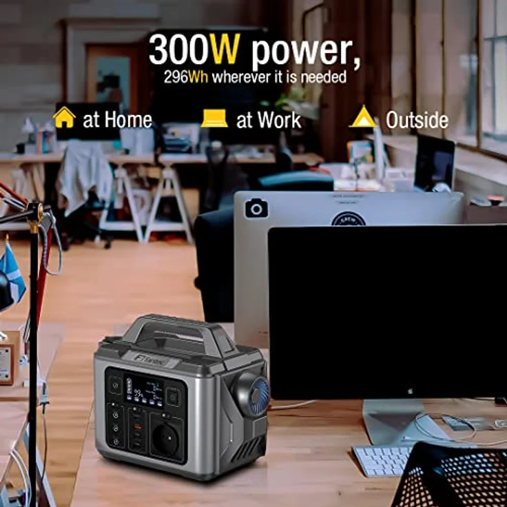 Fantec PGS-300, Power Station mit 296 Wh, 300 W Leistung und USB-C PD-Anschluss, tragbar – Bild 14